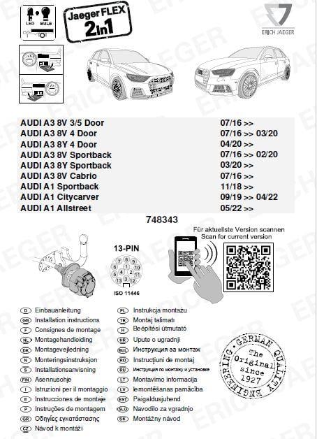 AUDI A1 SPORTBACK ARACA ÖZEL ORJİNAL ELEKTRİK MODÜLÜ 11-2018+