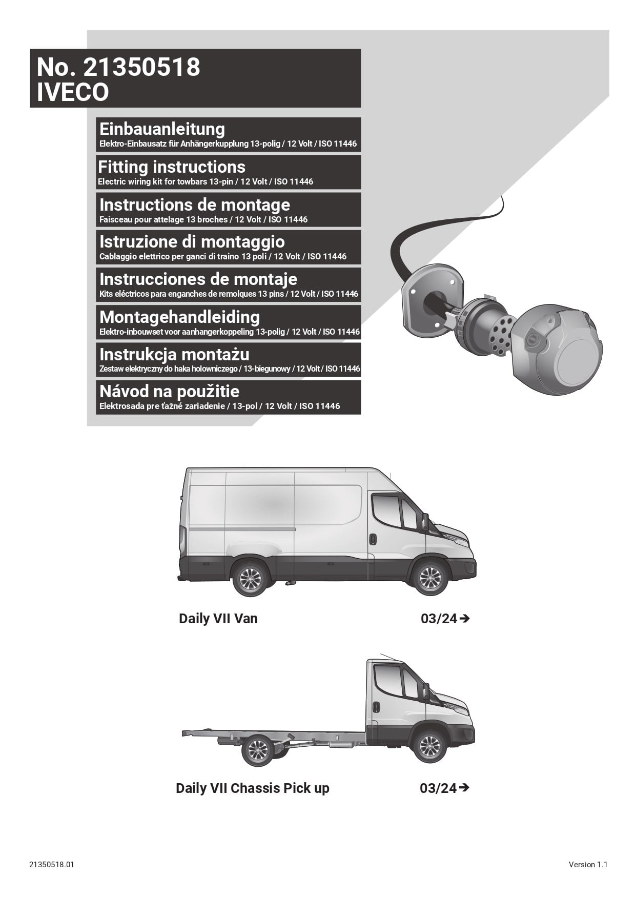  Iveco Daily VII Van  03/2024  - ) ARACA ÖZEL ORJİNAL ELEKTRİK MODÜLÜ 
