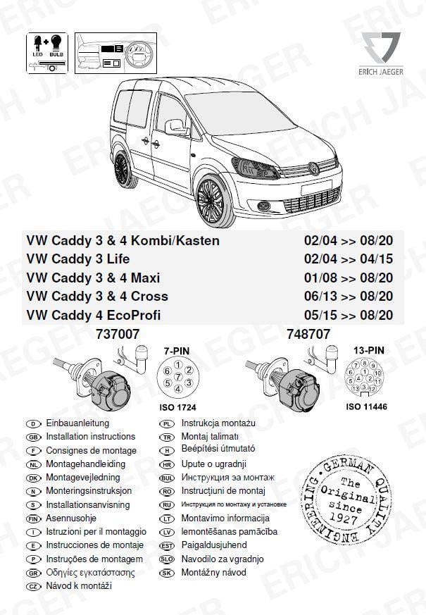 VW CADDY 3 & 4 KOMBI / KASTEN  ARACA ÖZEL ORJİNAL ELEKTRİK MODÜLÜ