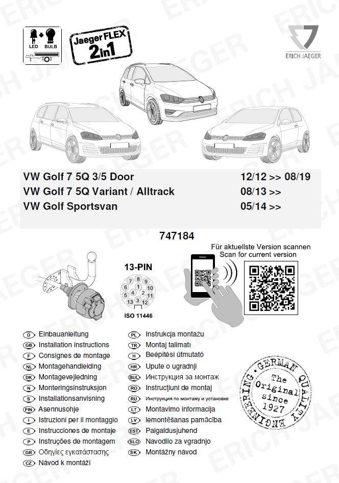 VW GOLF7 Q5 3/5 DOOR ARACA ÖZEL ORJİNAL ELEKTRİK MODÜLÜ