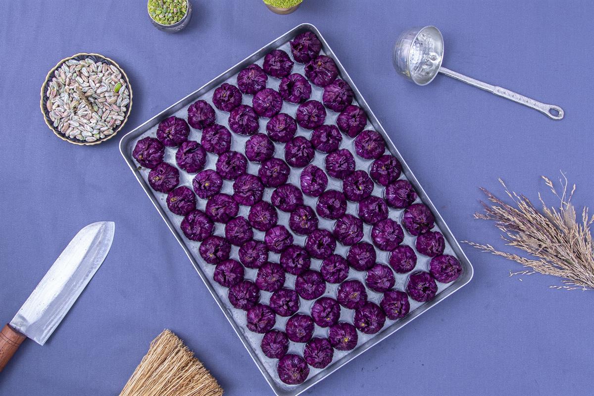 İNCİRLİ MOR BAKLAVA TEPSİ