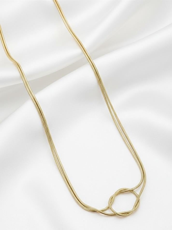 Düğüm Gold Kolye 45 cm