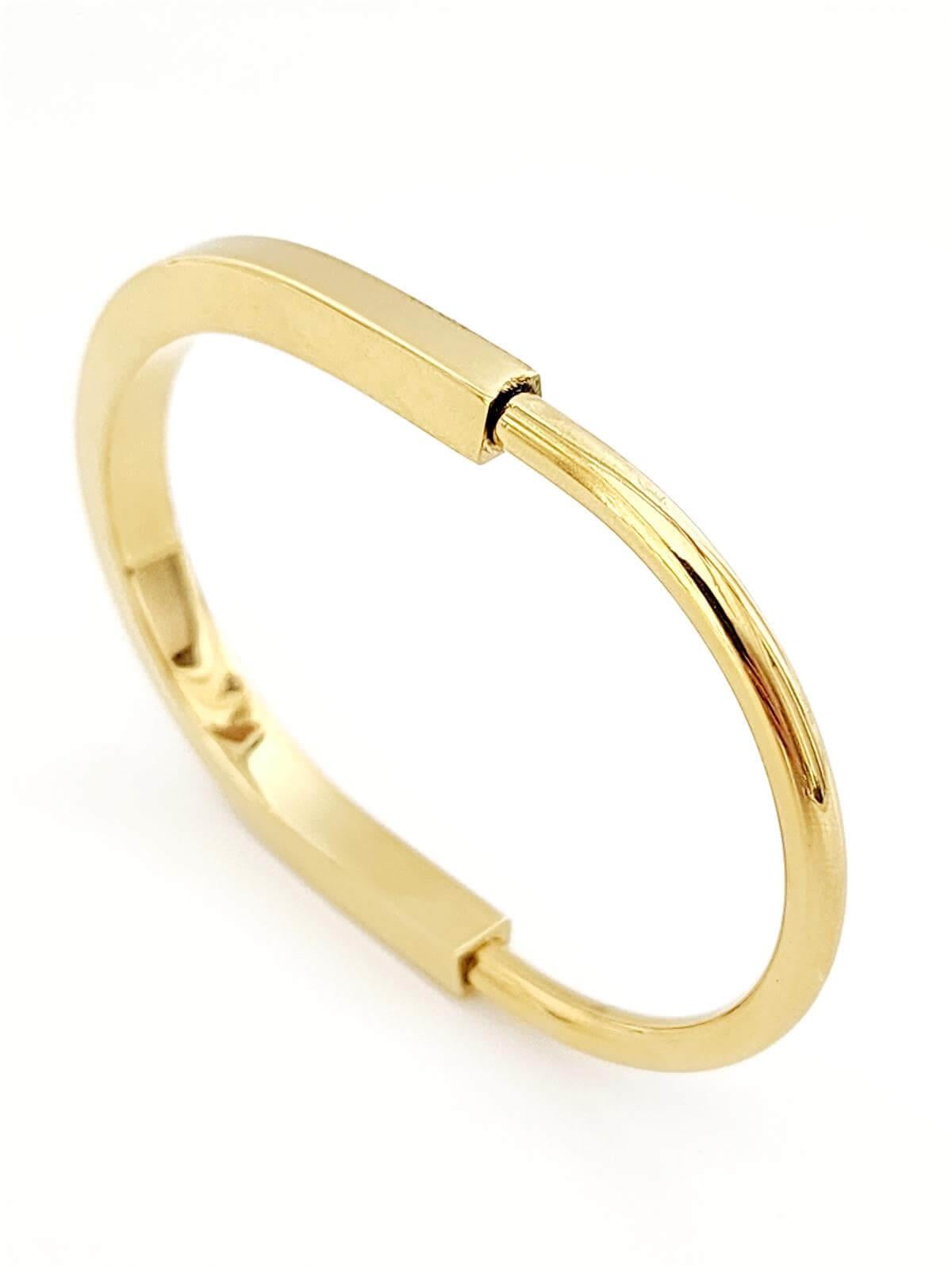Gold Kilit Kelepçe Bileklik