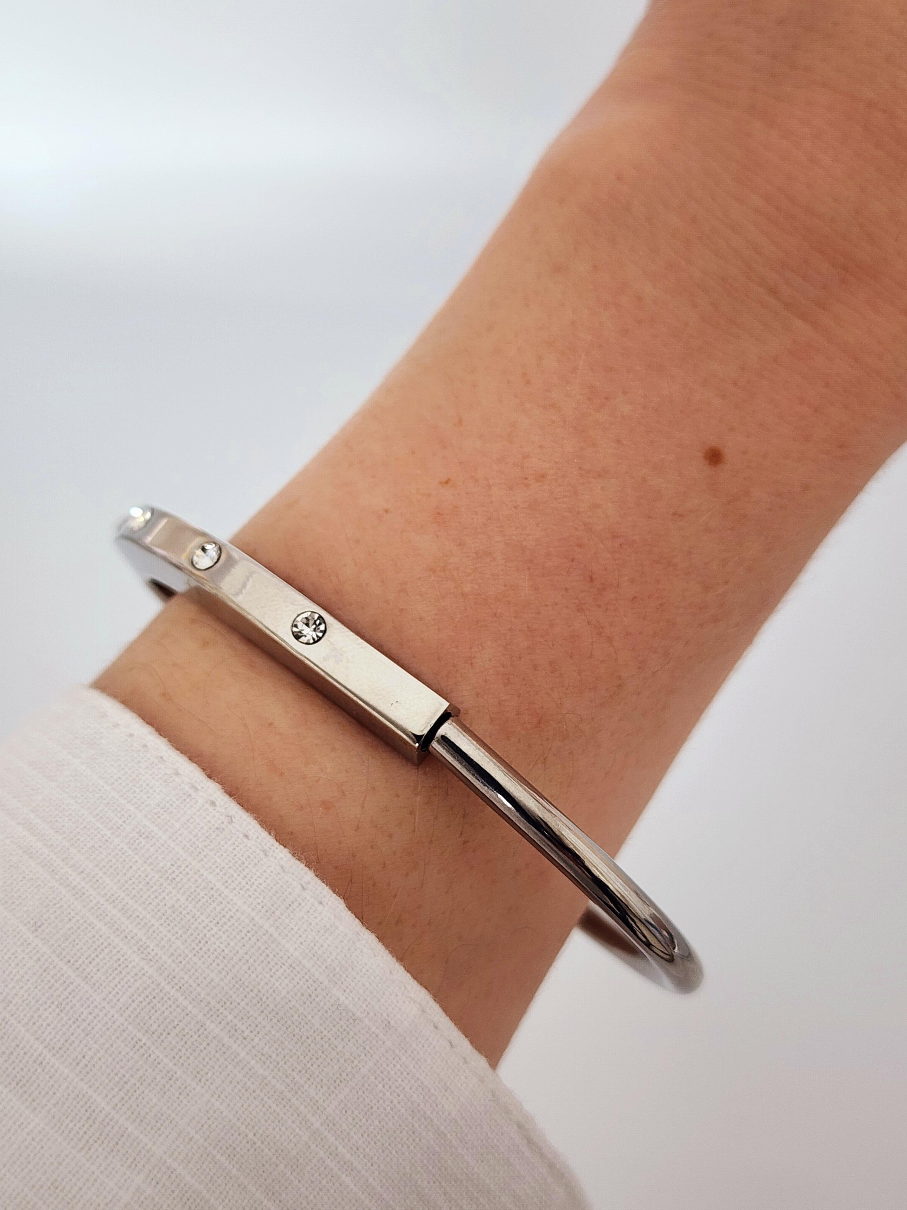 Silver Kilit Kelepçe Bileklik