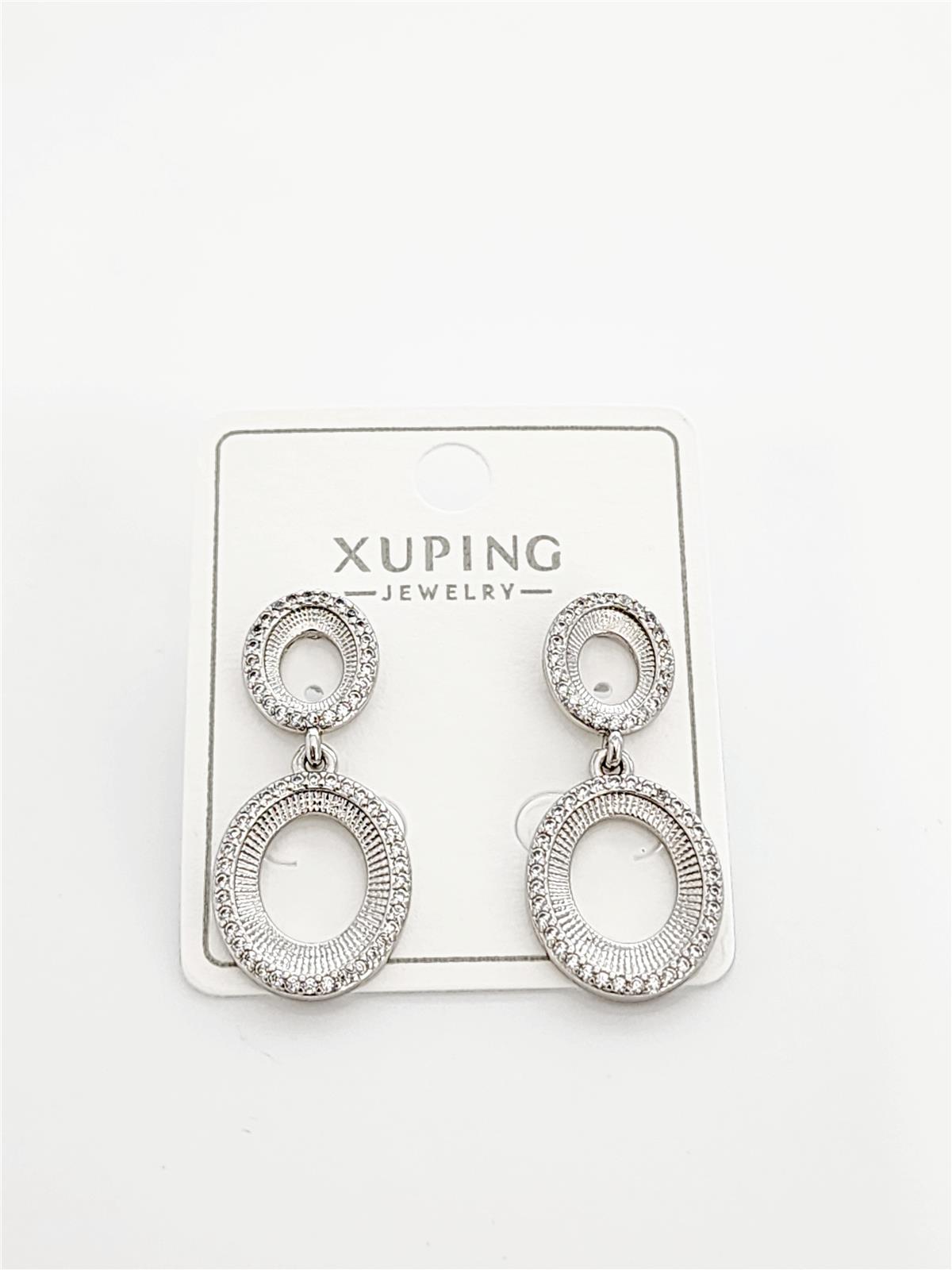 Zirkon Çift Halka Silver VIP Xuping Küpe
