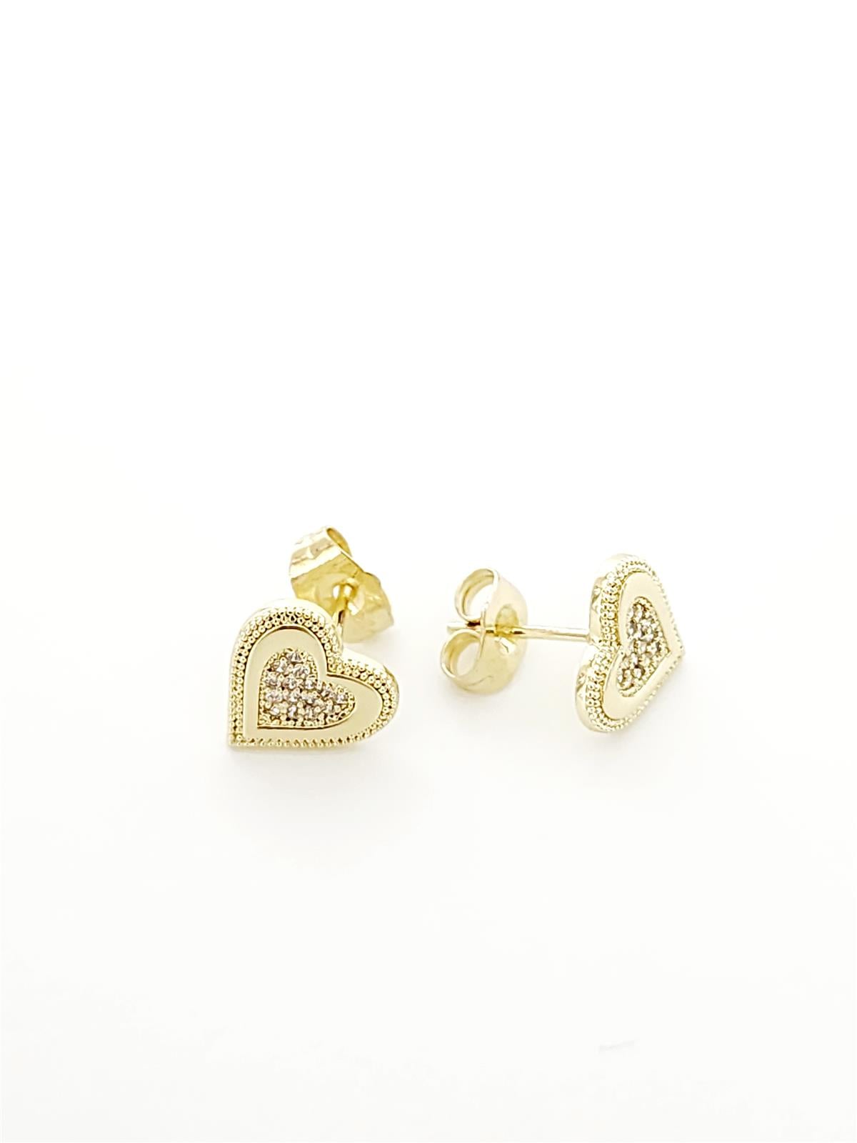 Zirkon Kalp Golden VIP Xuping Küpe