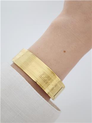 Asya Model Gold Kelepçe Bileklik
