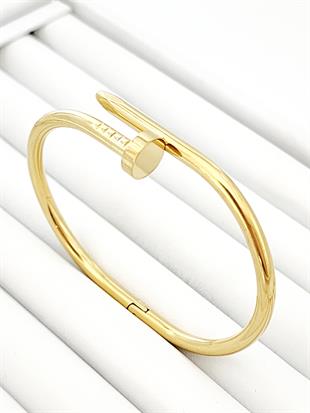 Çelik Gold Çivi Bileklik