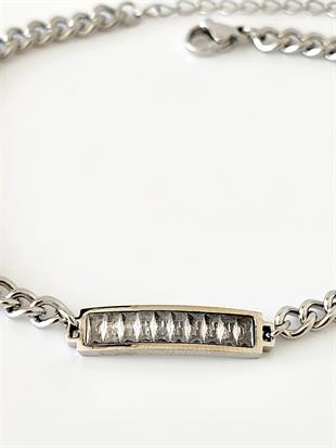 Çelik Silver Baget Plaka Halhal