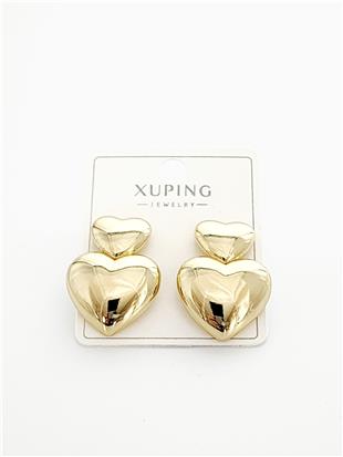 Çift Kalpli Gold VIP Xuping Küpe