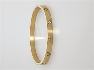 Crtr Gold Taşlı Kelepçe Bileklik