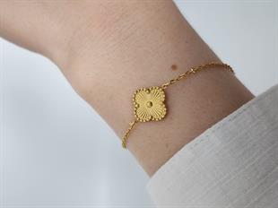 Golden Tek Yonca Bileklik