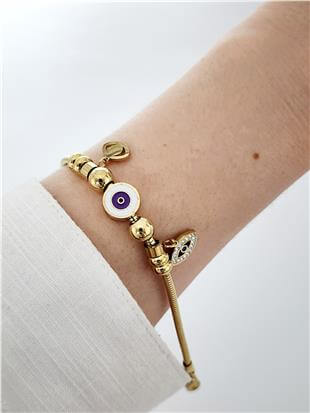 Purple Eye Charm Bileklik