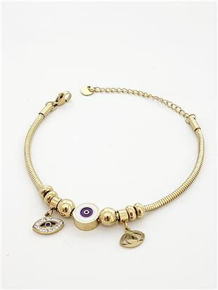 Purple Eye Charm Bileklik