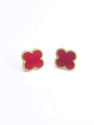 Red Tek Yonca Küpe