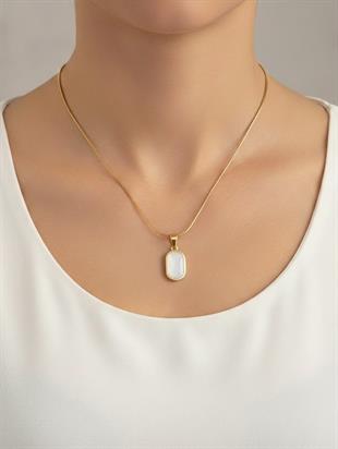 Sedef Uçlu Minimal Kolye