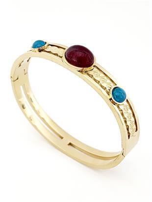 Sultan Model Bordo Taşlı Kelepçe Bileklik