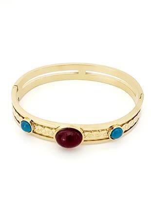 Sultan Model Bordo Taşlı Kelepçe Bileklik