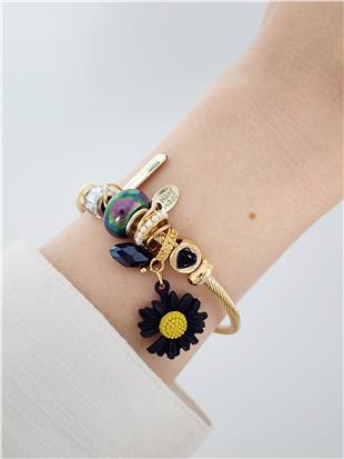 Sunfower Charm Kelepçe Bileklik