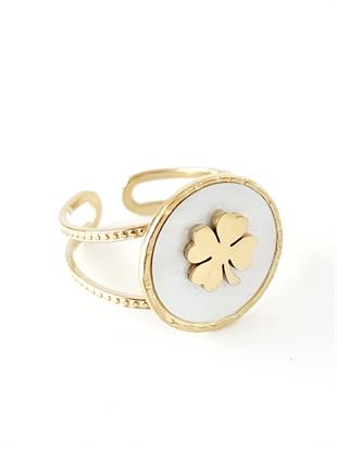 Yonca Detaylı Çelik Yüzük