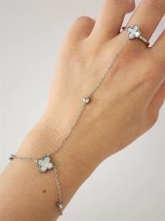 Yonca Model Silver Yüzüklü Çelik Şahmeran