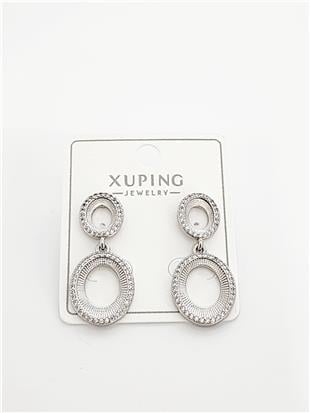 Zirkon Çift Halka Silver VIP Xuping Küpe