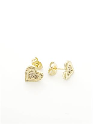 Zirkon Kalp Golden VIP Xuping Küpe