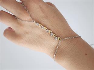 Zirkon Kalp Taşlı Çelik Şahmeran