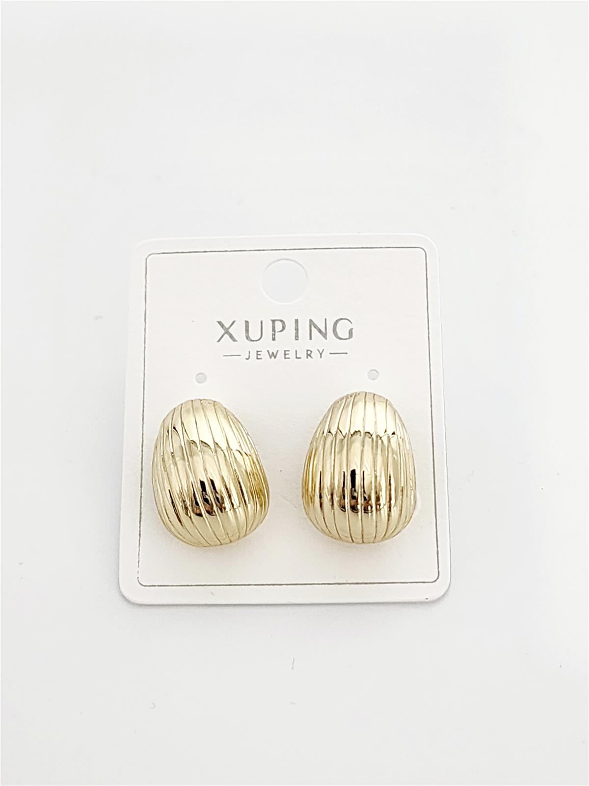 Çizgili Midye Gold VIP Xuping Küpe