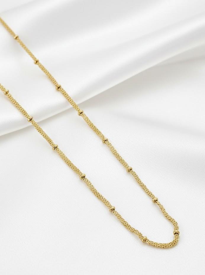 Doricalı Hasır Kolye Gold 45 cm