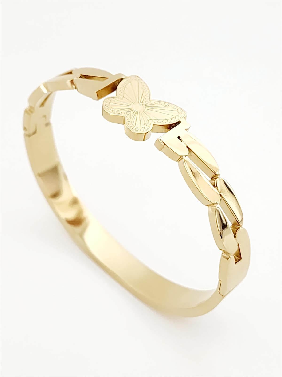 Golden Kelebek Kelepçe Bileklik