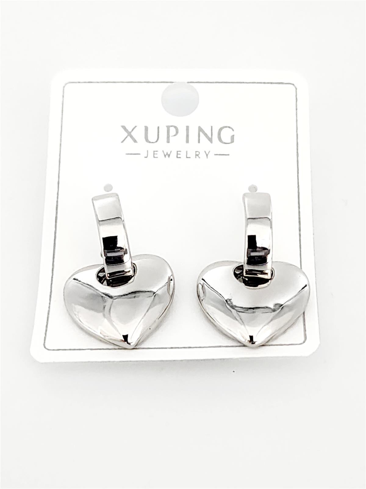 İşlemeli Kalp Silver VIP Xuping Küpe
