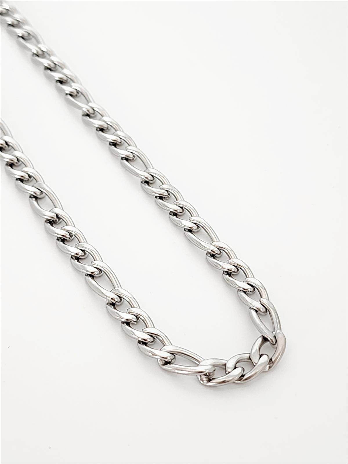 Retro Zincir Silver Kolye 45 cm