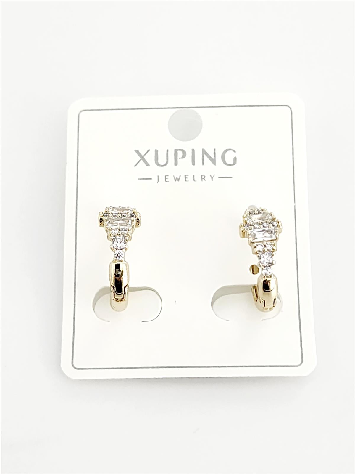 Sıra Taşlı Klasik Halka Gold VIP Xuping Küpe
