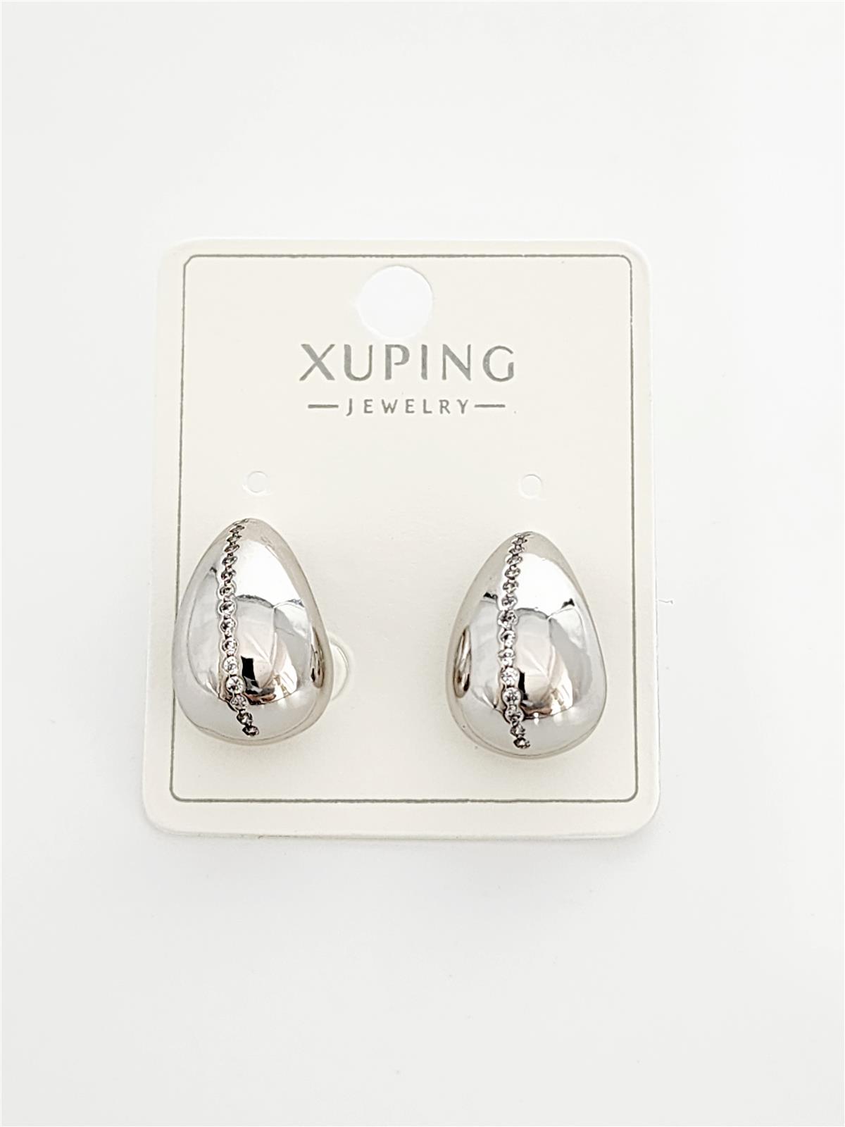 Sıra Zirkon Damla Silver VIP Xuping Küpe