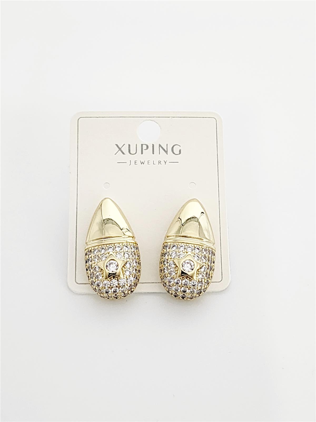 Tek Taş Zirkon Damla Gold VIP Xuping Küpe