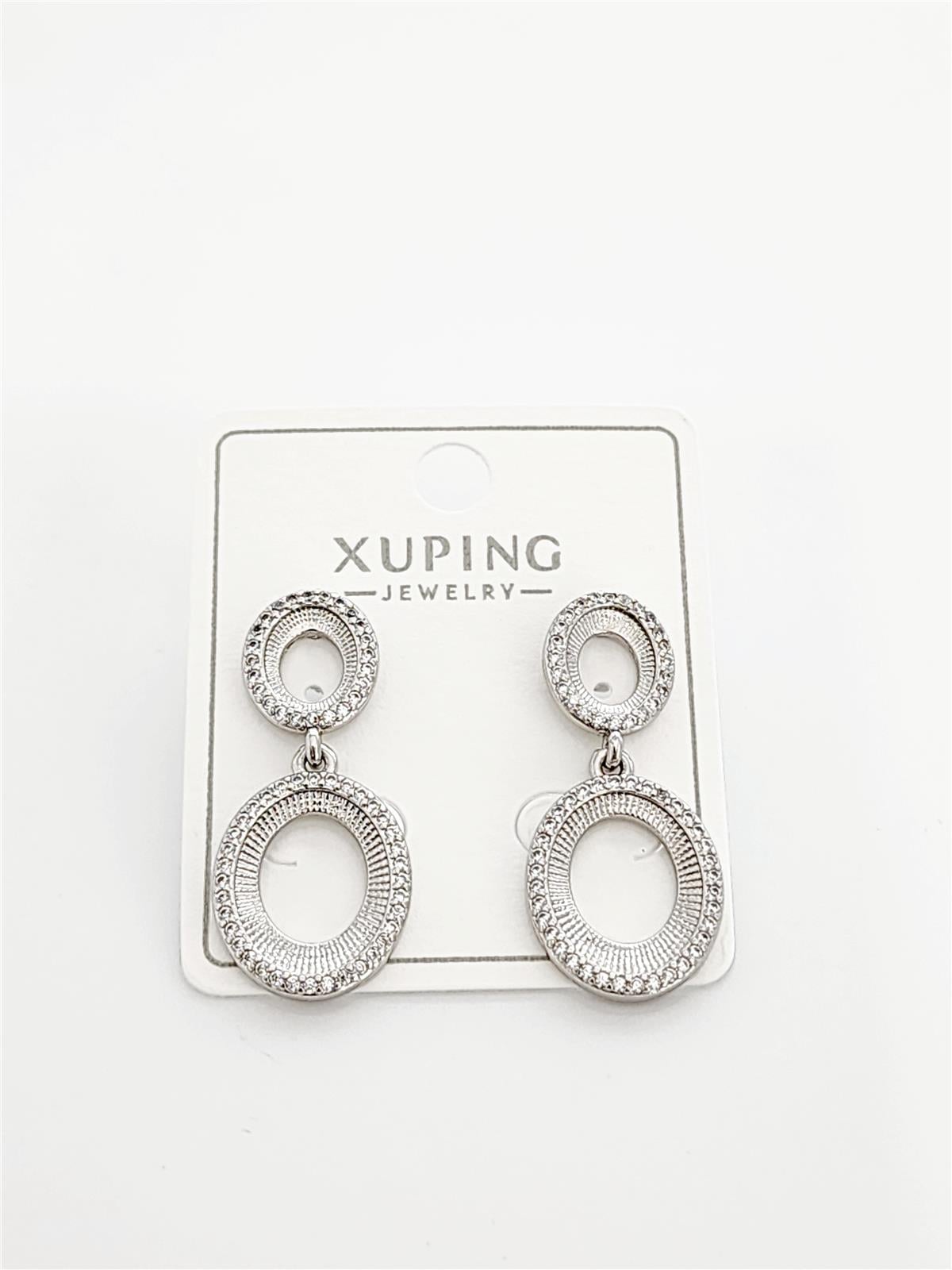 Zirkon Çift Halka Silver VIP Xuping Küpe