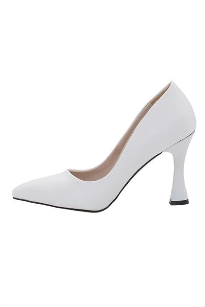 Bluefeet S58 Beyaz 8 Cm Sivri Burun Kadın Stiletto Ayakkabı