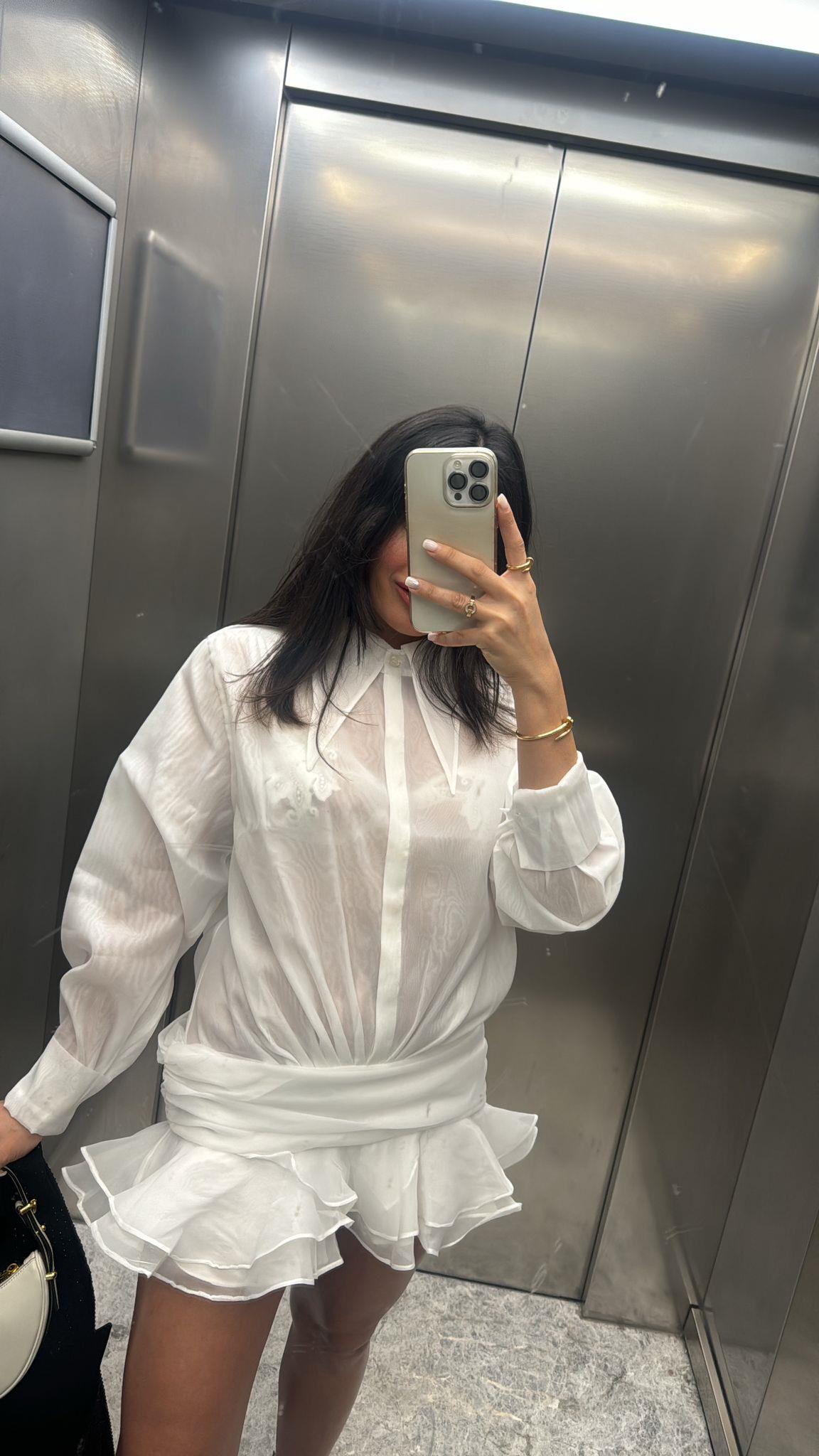 BEYAZ TASARIM TÜL ELBİSE