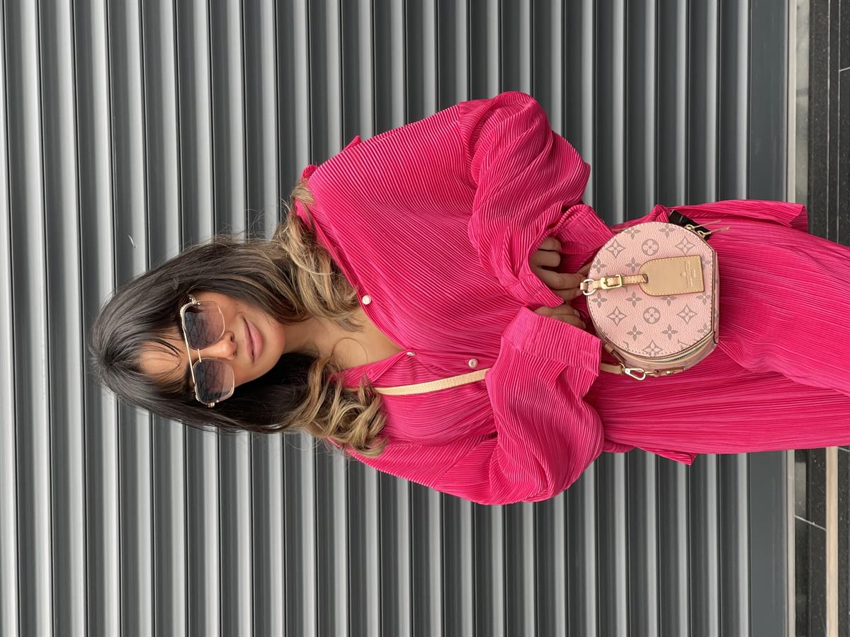 FUŞYA PİLİSELİ GÖMLEK PANTOLON TAKIM