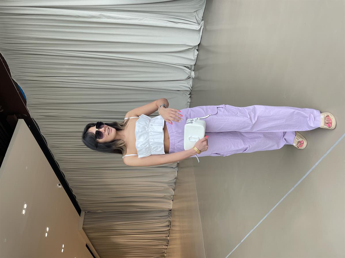 LİLA PARAŞÜT KARGO PANTOLON