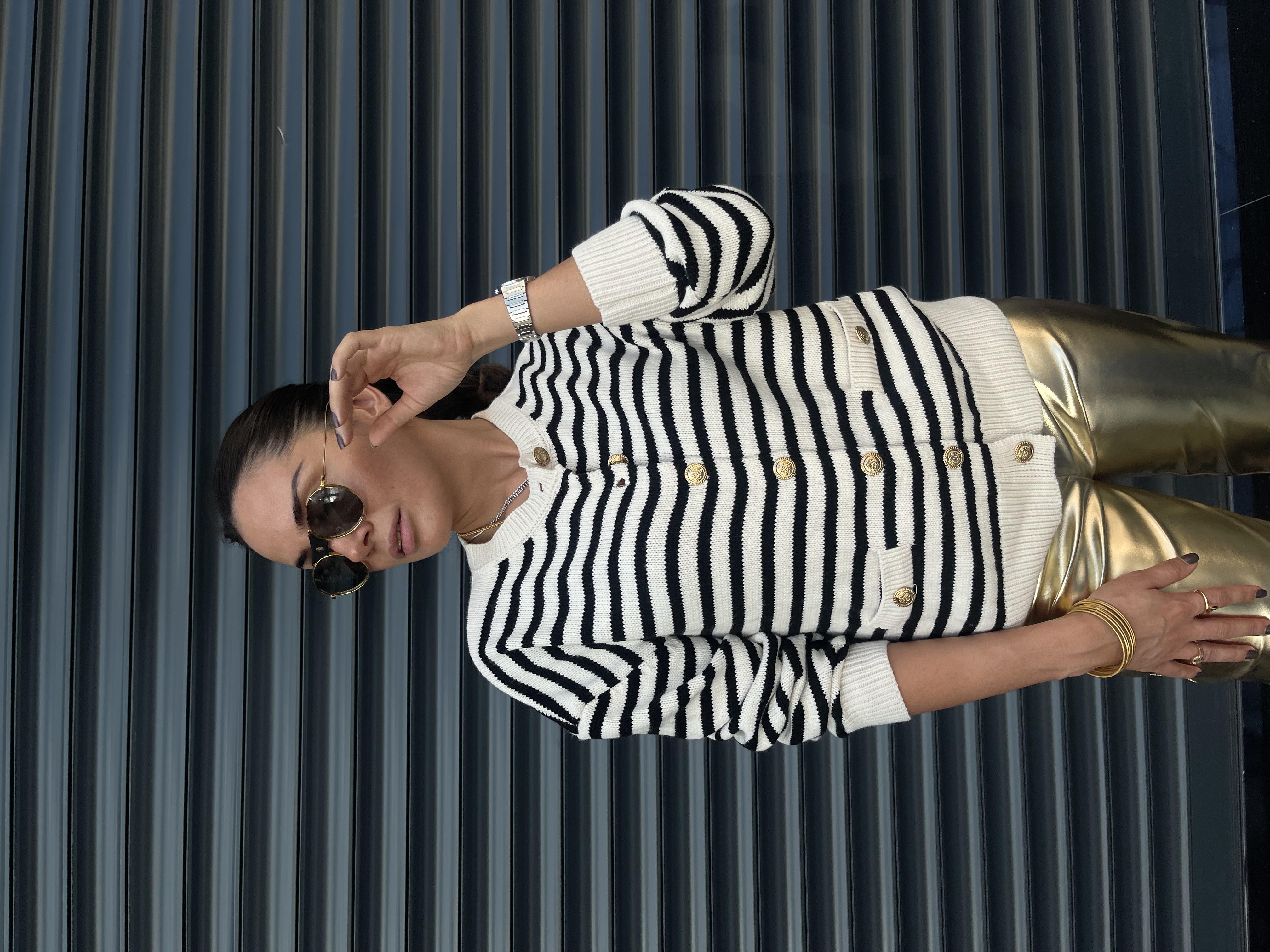 MASSIMO DUITTI ÇİZGİLİ HIRKA