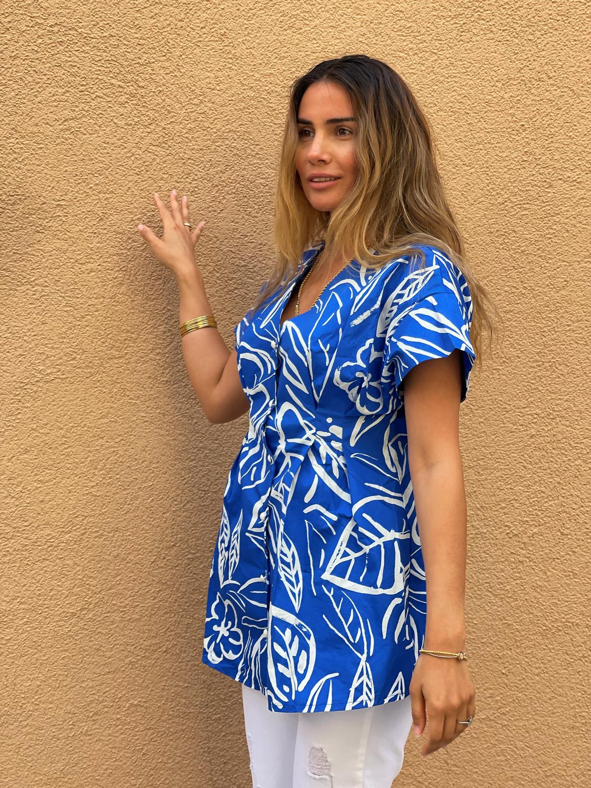 MAVİ DESENLİ GÖMLEK