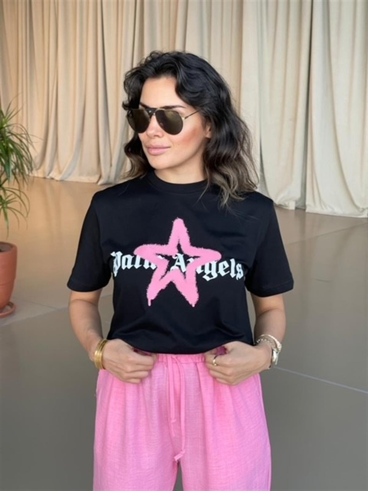 PALM ANGELS PEMBE T-SHIRT