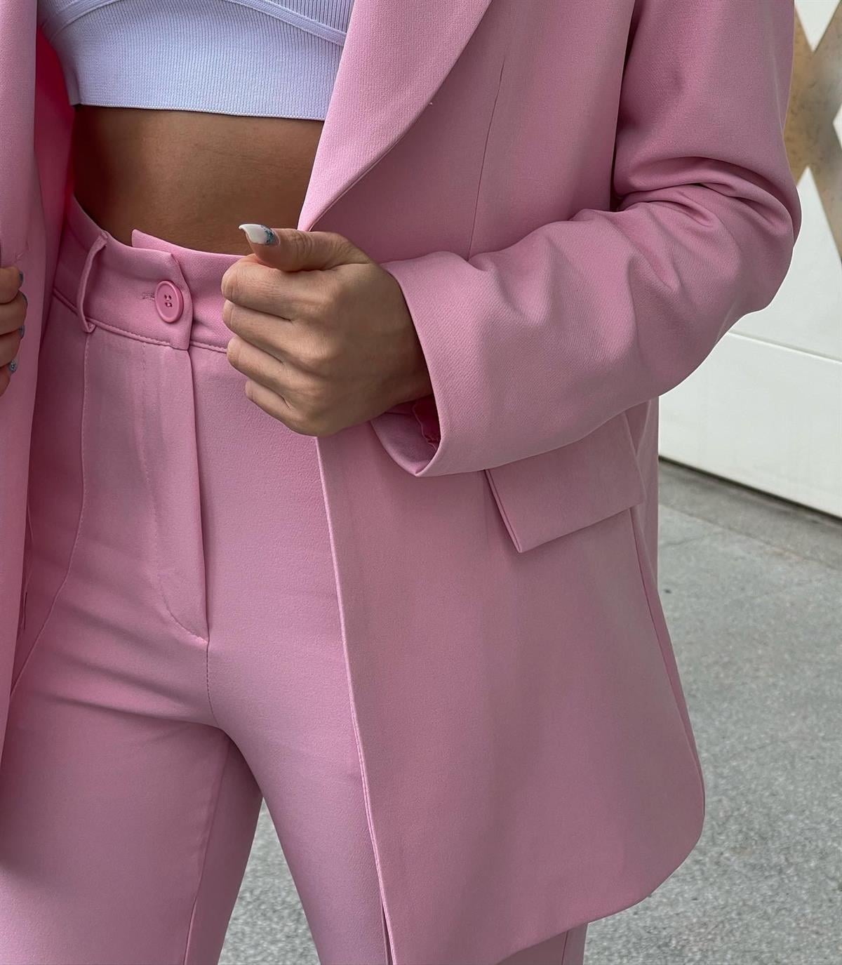 PUDRA PEMBE CEKET PANTOLON TAKIM