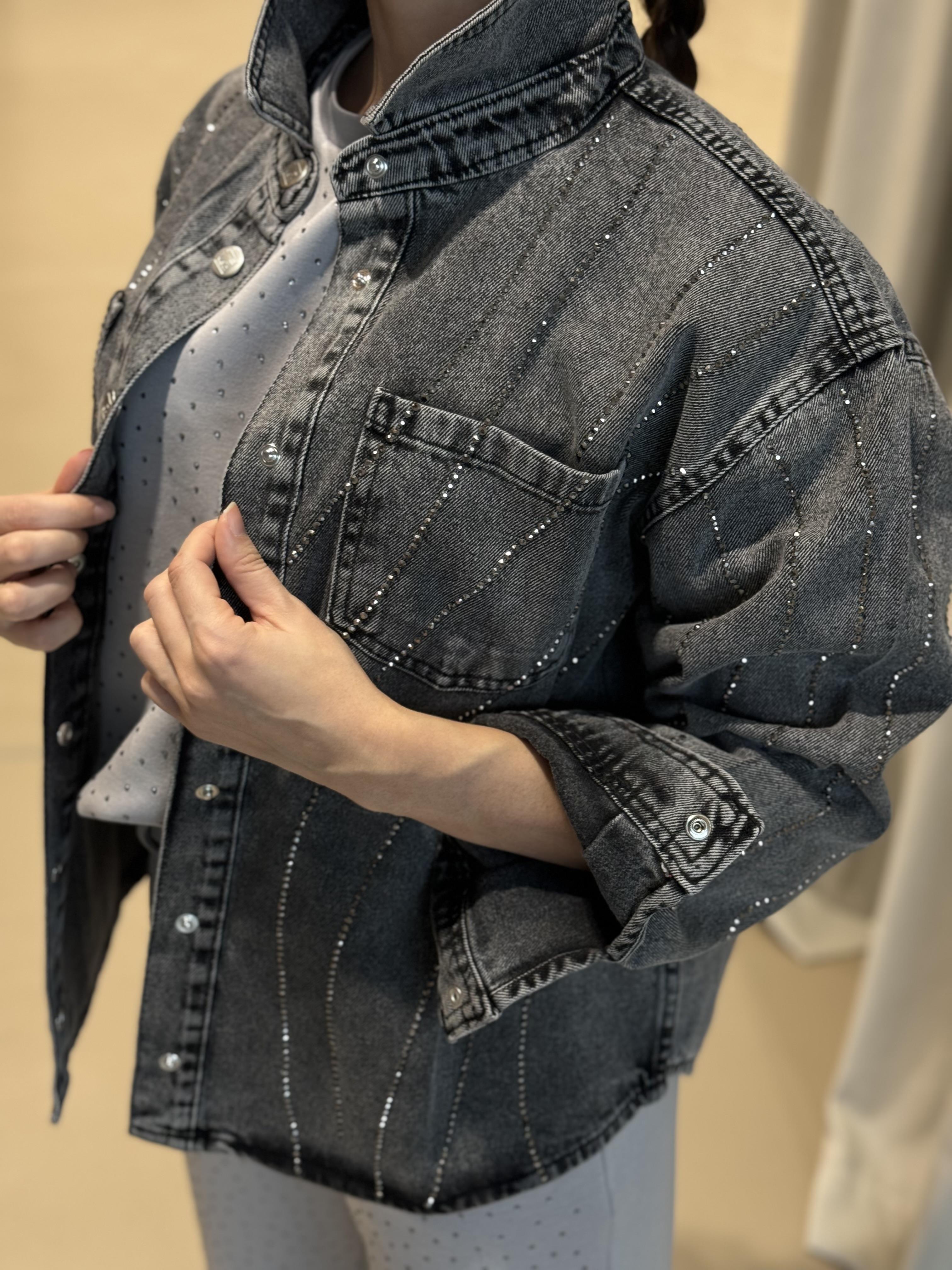 TAŞLI DENIM GÖMLEK CEKET