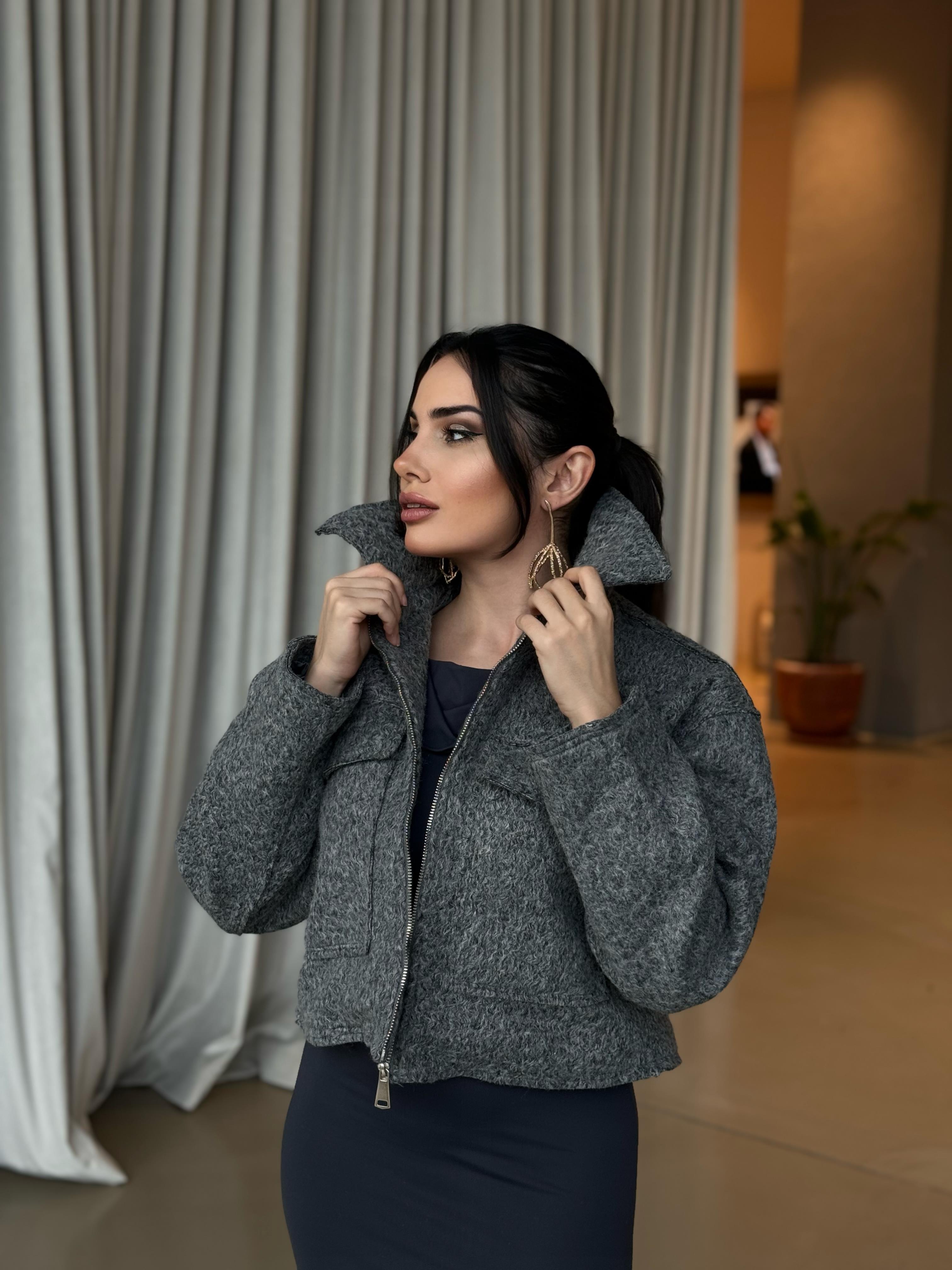 ANTRASİT KAŞE CEKET