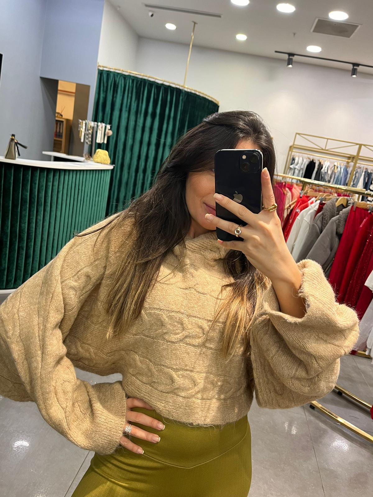 dilvin saç örgü kazak