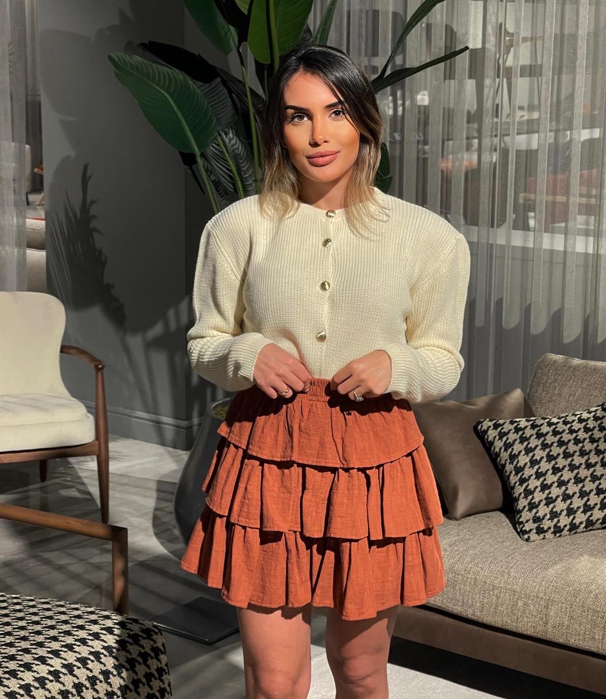 EKRU GOLD DÜĞMELİ HIRKA