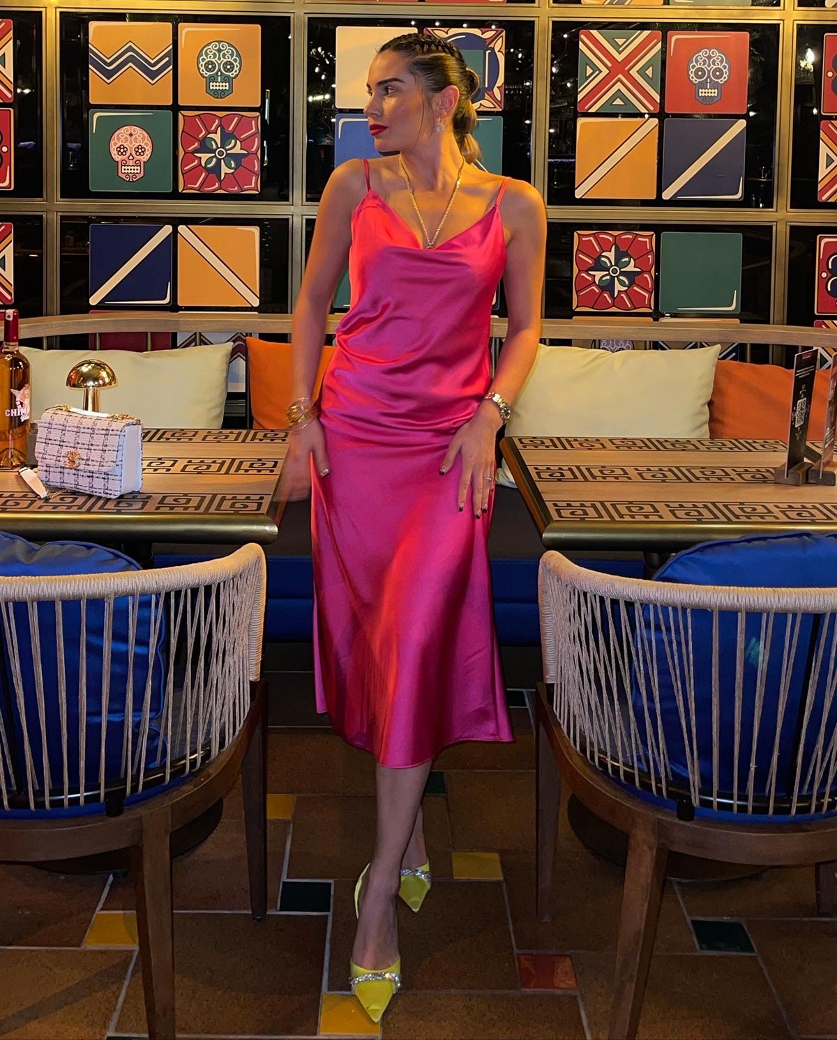 FUŞYA SATEN ELBİSE